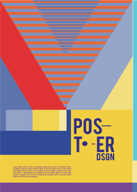 几何拼接创意海报图案