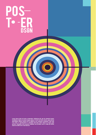 几何拼接创意海报图案