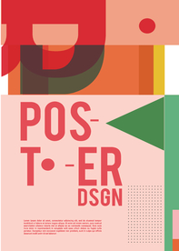 几何拼接创意海报图案