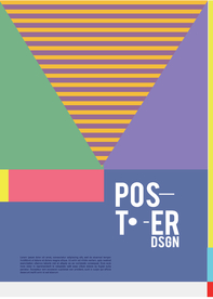 几何拼接创意海报图案