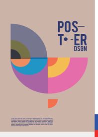 几何拼接创意海报图案