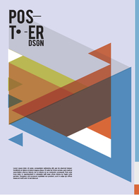 几何拼接创意海报图案