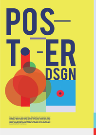 几何拼接创意海报图案