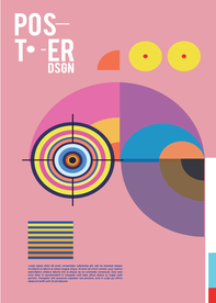 几何拼接创意海报图案