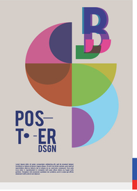 几何拼接创意海报图案