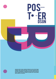 几何拼接创意海报图案