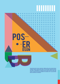 几何拼接创意海报图案