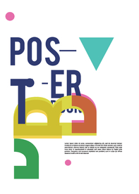 几何拼接创意海报图案