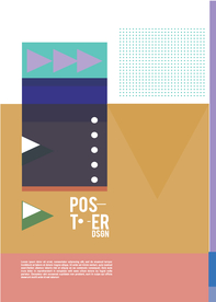 几何拼接创意海报图案