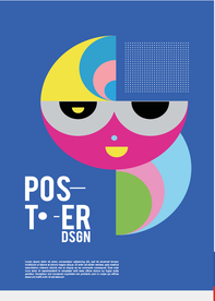 几何拼接创意海报图案