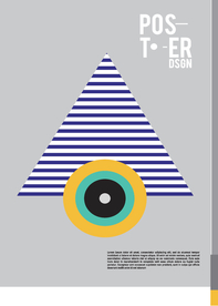 几何拼接创意海报图案