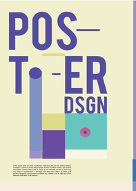 几何拼接创意海报图案