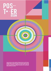 几何拼接创意海报图案