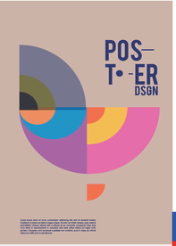 几何拼接创意海报图案