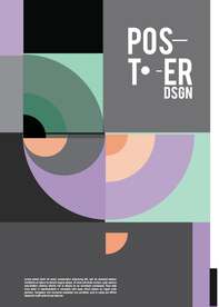 几何拼接创意海报图案