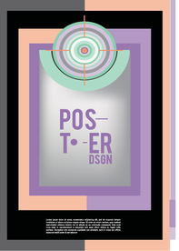 几何拼接创意海报图案