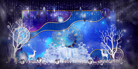 蓝色系婚礼设计背景