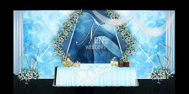 蓝色系婚礼设计背景