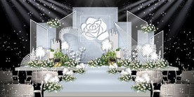 蓝色系婚礼设计背景