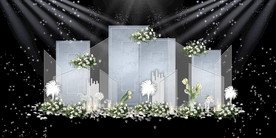 蓝色系婚礼设计背景