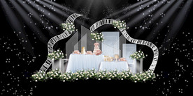 蓝色系婚礼设计背景