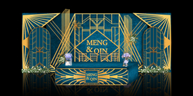 蓝色系婚礼设计背景