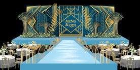 蓝色系婚礼设计背景