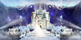 蓝色系婚礼设计背景