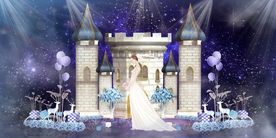 蓝色系婚礼设计背景