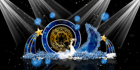 蓝色系婚礼设计背景