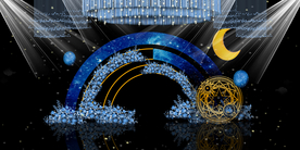 蓝色系婚礼设计背景