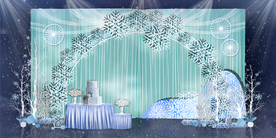 蓝色系婚礼设计背景