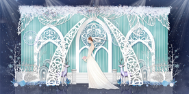 蓝色系婚礼设计背景