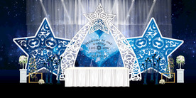 蓝色系婚礼设计背景