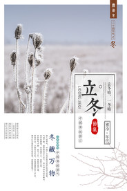 24节气立冬宣传海报