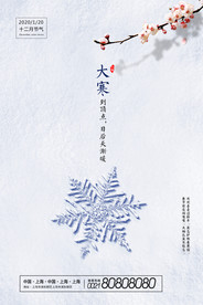 24节气大寒宣传海报