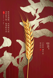 24节气麻芒种宣传海报