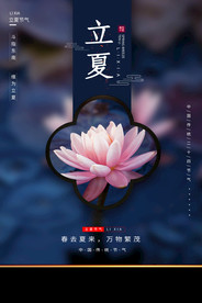 24节气立夏宣传海报