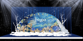 蓝色系婚礼设计背景