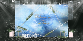 蓝色系婚礼设计背景