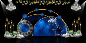 蓝色系婚礼设计背景