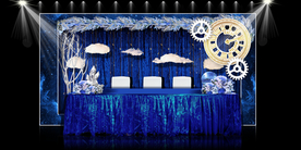 蓝色系婚礼设计背景