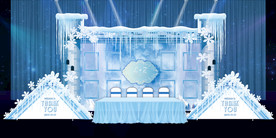 蓝色系婚礼设计背景