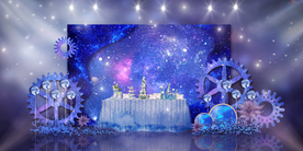 蓝色系婚礼设计背景