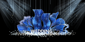 蓝色系婚礼设计背景