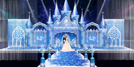 蓝色系婚礼设计背景