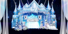 蓝色系婚礼设计背景