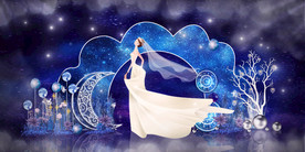 蓝色系婚礼设计背景