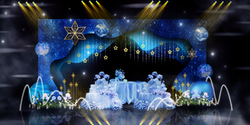 蓝色系婚礼设计背景