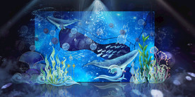 蓝色系婚礼设计背景